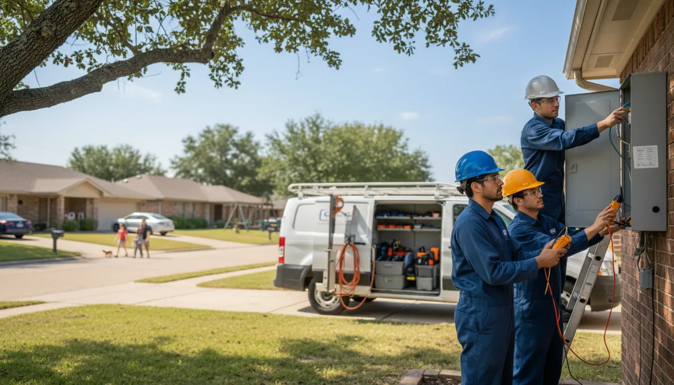 Certified electrician providing emergency electrical services in Wales, WI
